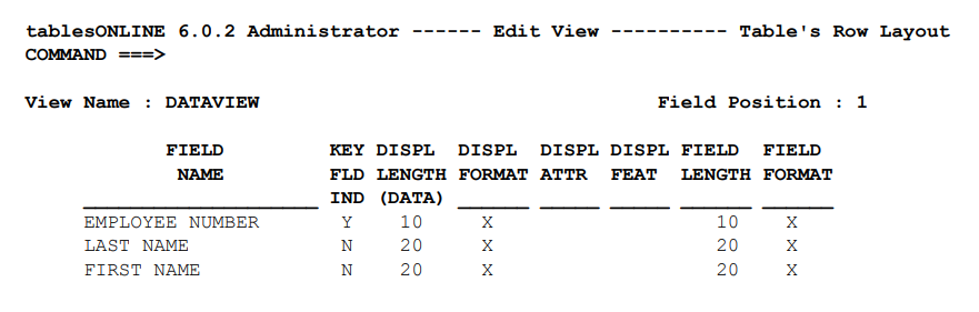 Example - DATAVIEW