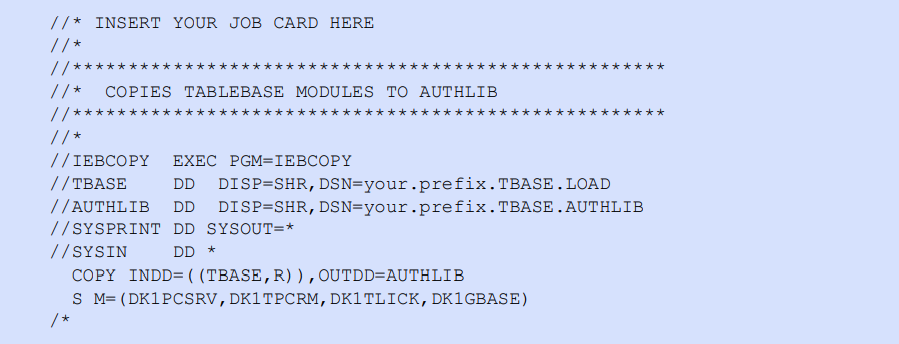 Sample AUTHLIB JCL