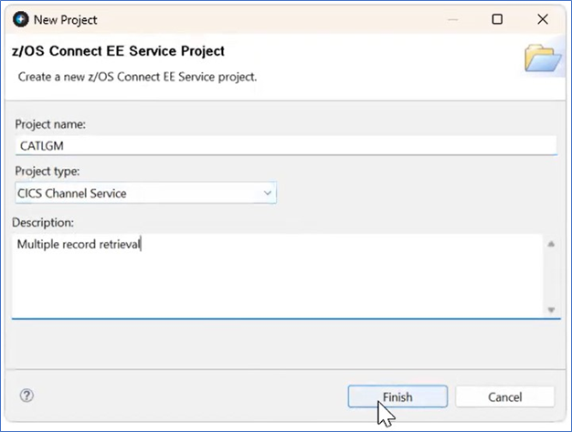 Create a new Service Project