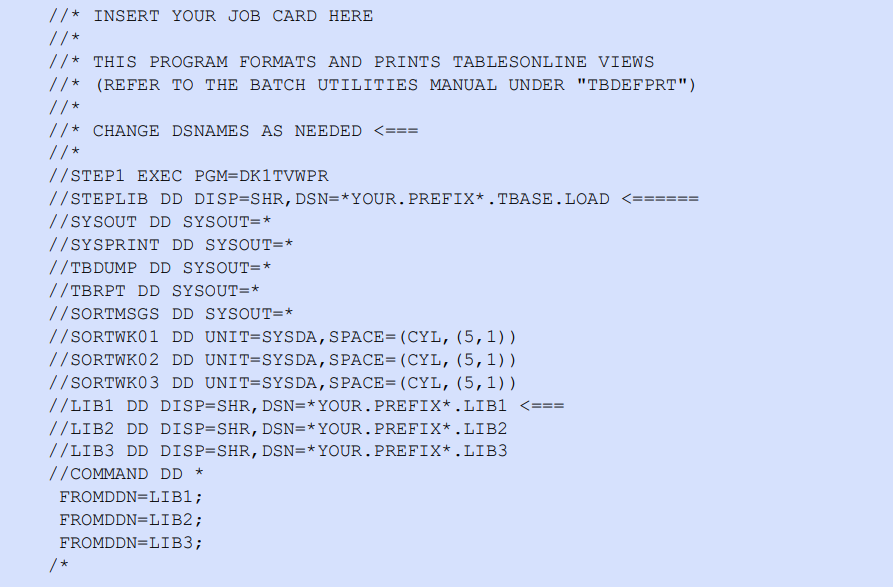 Sample JCL