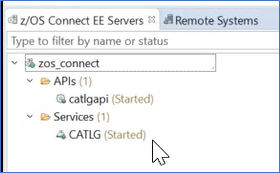 catlgapi started displays in the API section.