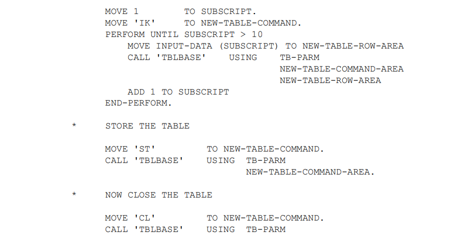 Populating a table